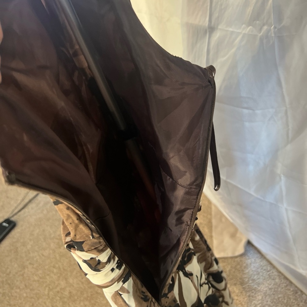 Evan Picone Brown and Black Floral Midi Dress - Picture 4 of 4